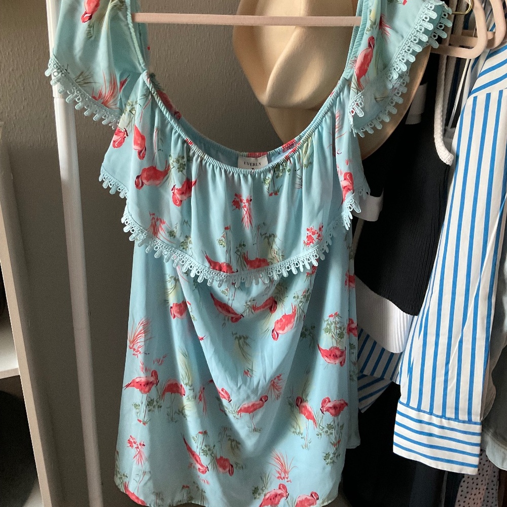 Blue Off The Shoulder Dress